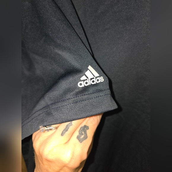 Adidas Climacool performance golf polo shirt  NAVY WITH WHITE SIZE 2XL - Picture 5 of 5